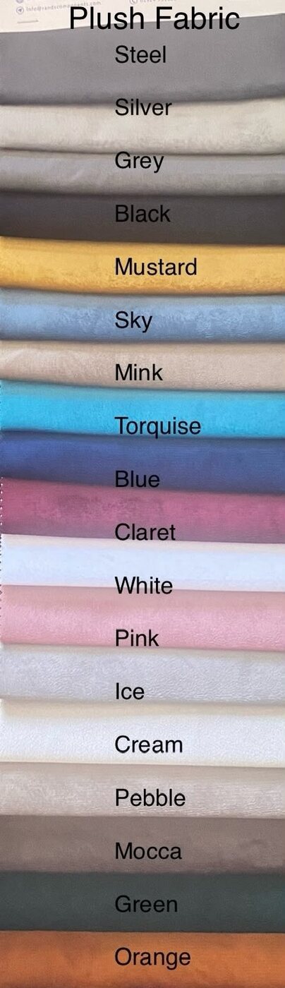 Plush fabric colour chart